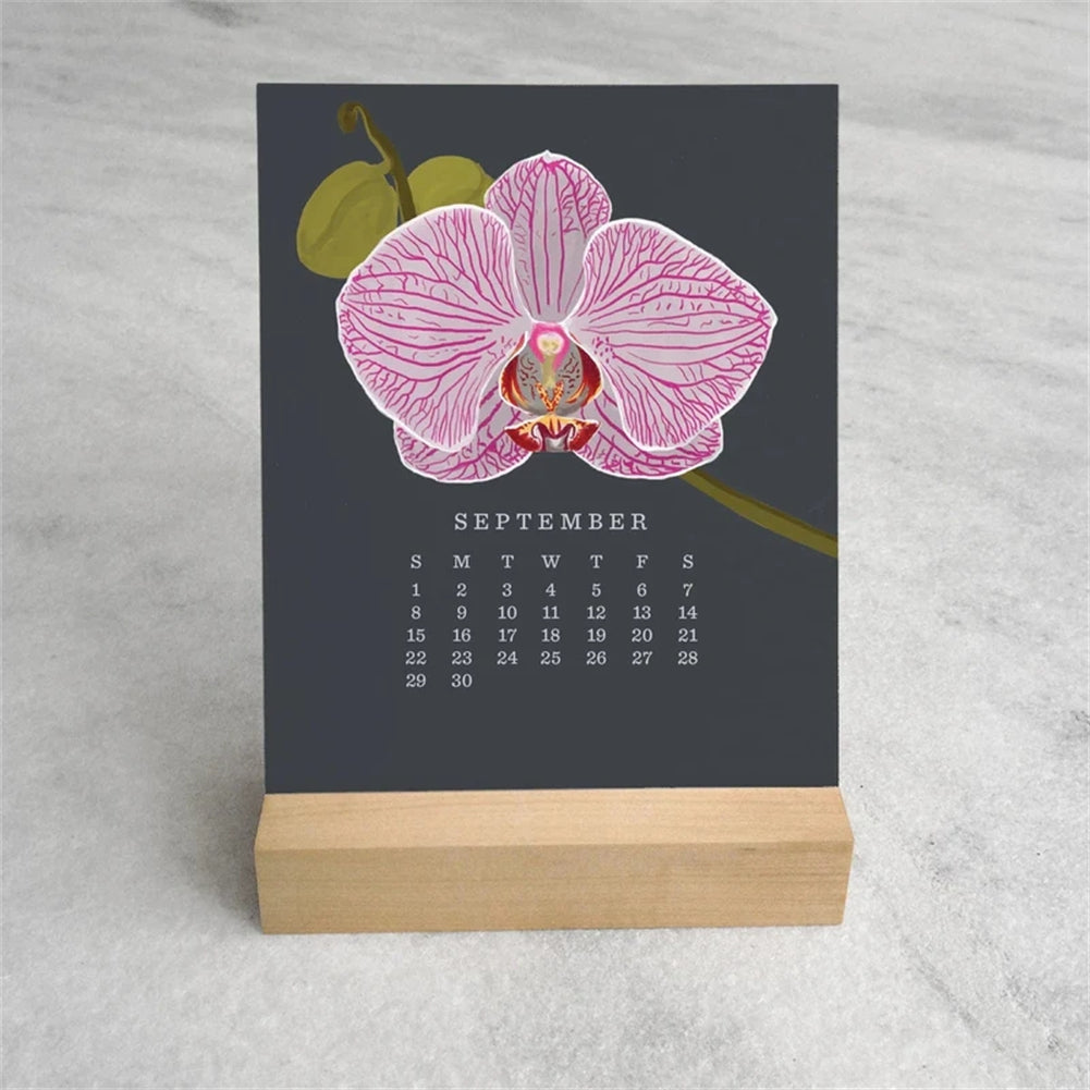 2024 Wall Calendar with ORCHID Flowers Calendar