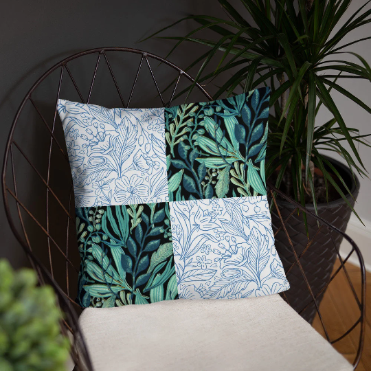 Botanical Pattern Boho pillow