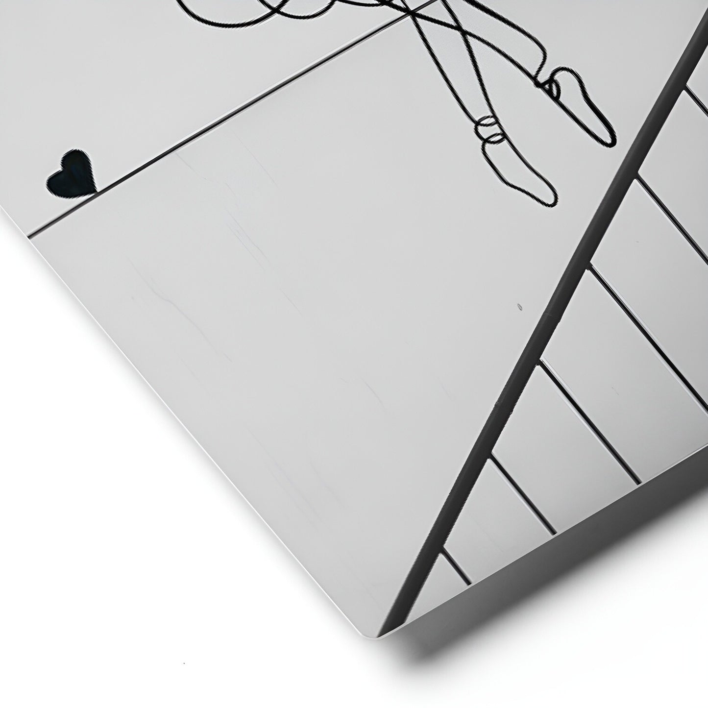 Solo Dance Black and White Metal Wall Art