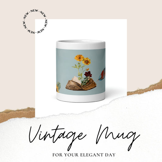 Vintage Flower Mug for your garden