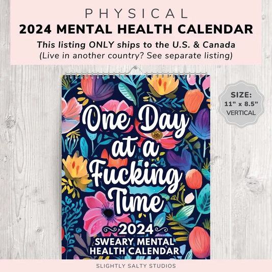 2024 Wall Calendar with Mental Health Calendar