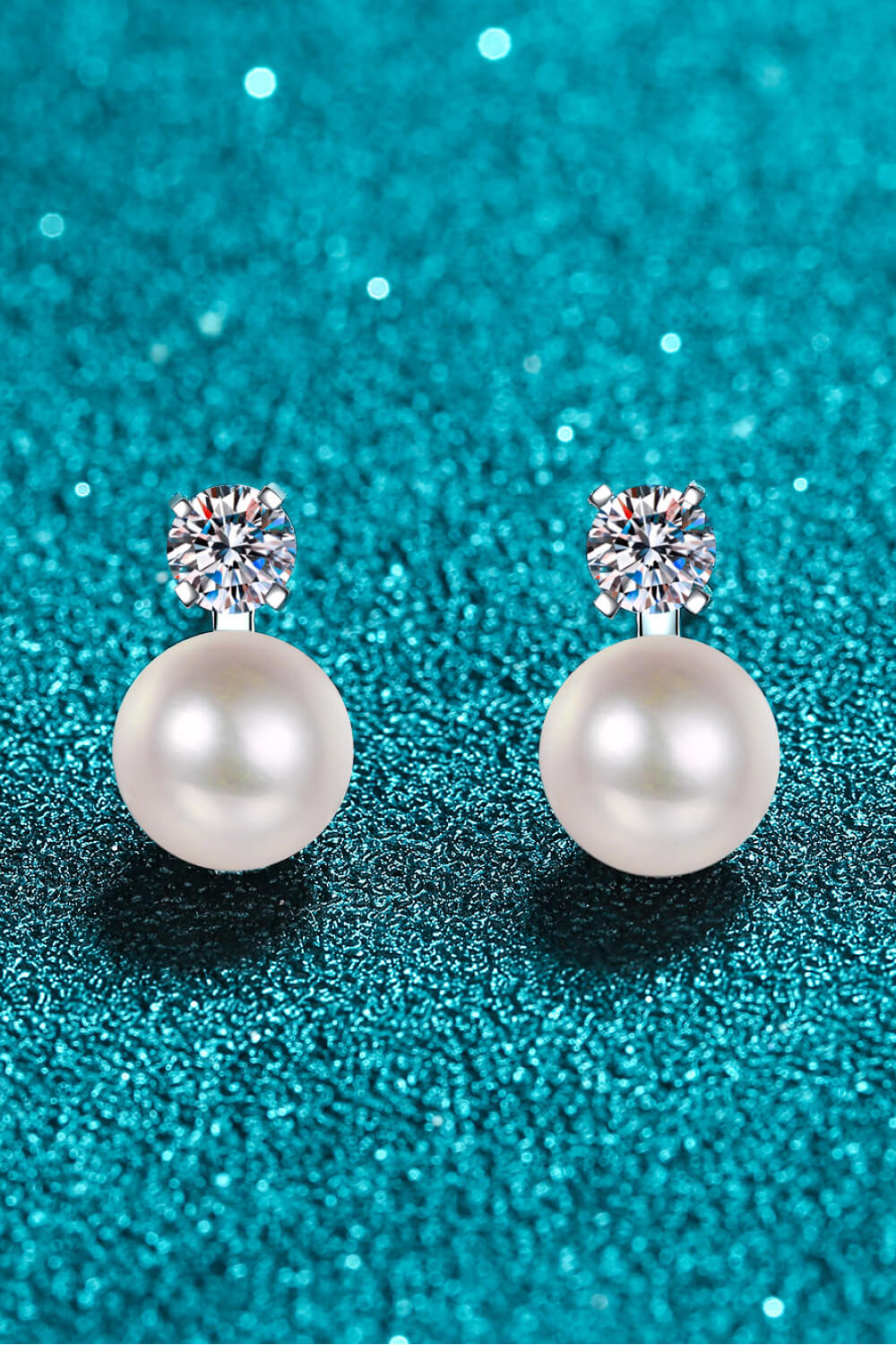 "The Pearl": Moissanite Pearl Stud Earrings for dancers