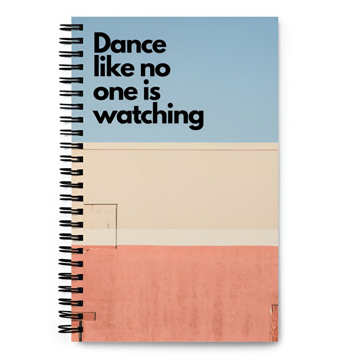 Dance like no one is watching - Spiral notebook inspired by Wes Anderson style