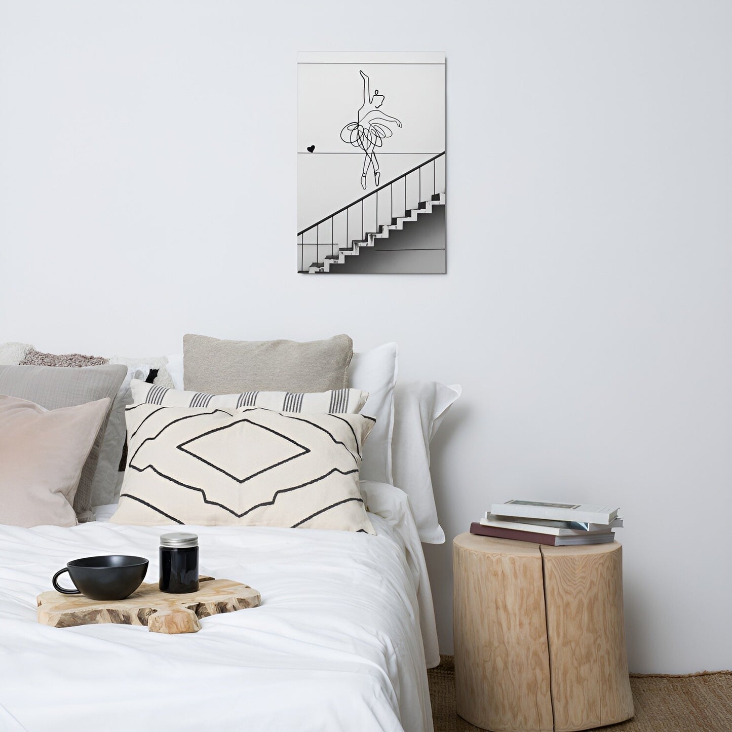 Solo Dance Black and White Metal Wall Art